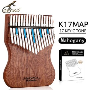 GECKO Kalimba 17 קלימבה של חברת GECKO מעץ מהגוני מלא