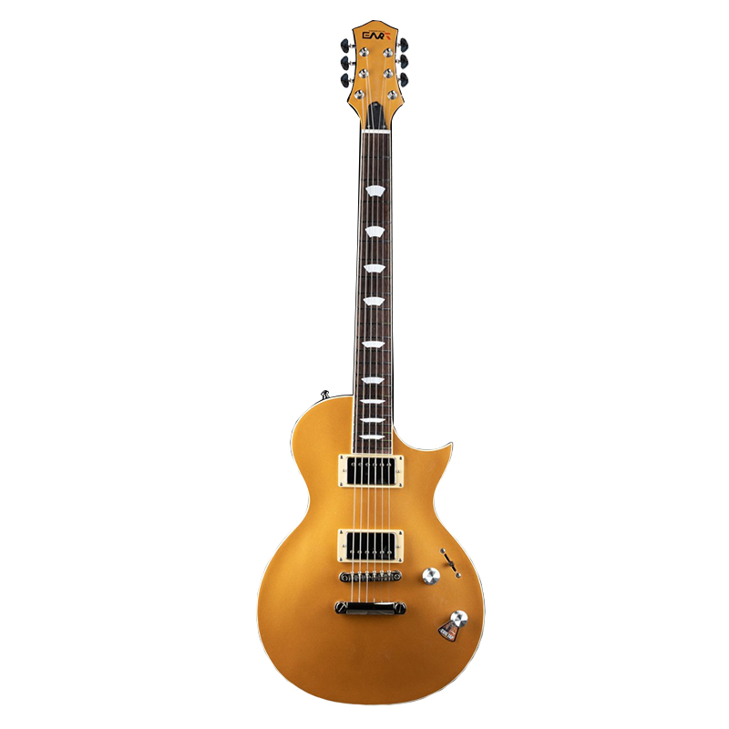 גיטרה חשמלית - Eart Guitars EGLP-620 Upgrade Flame Maple Top Standard gold Electric Guitars