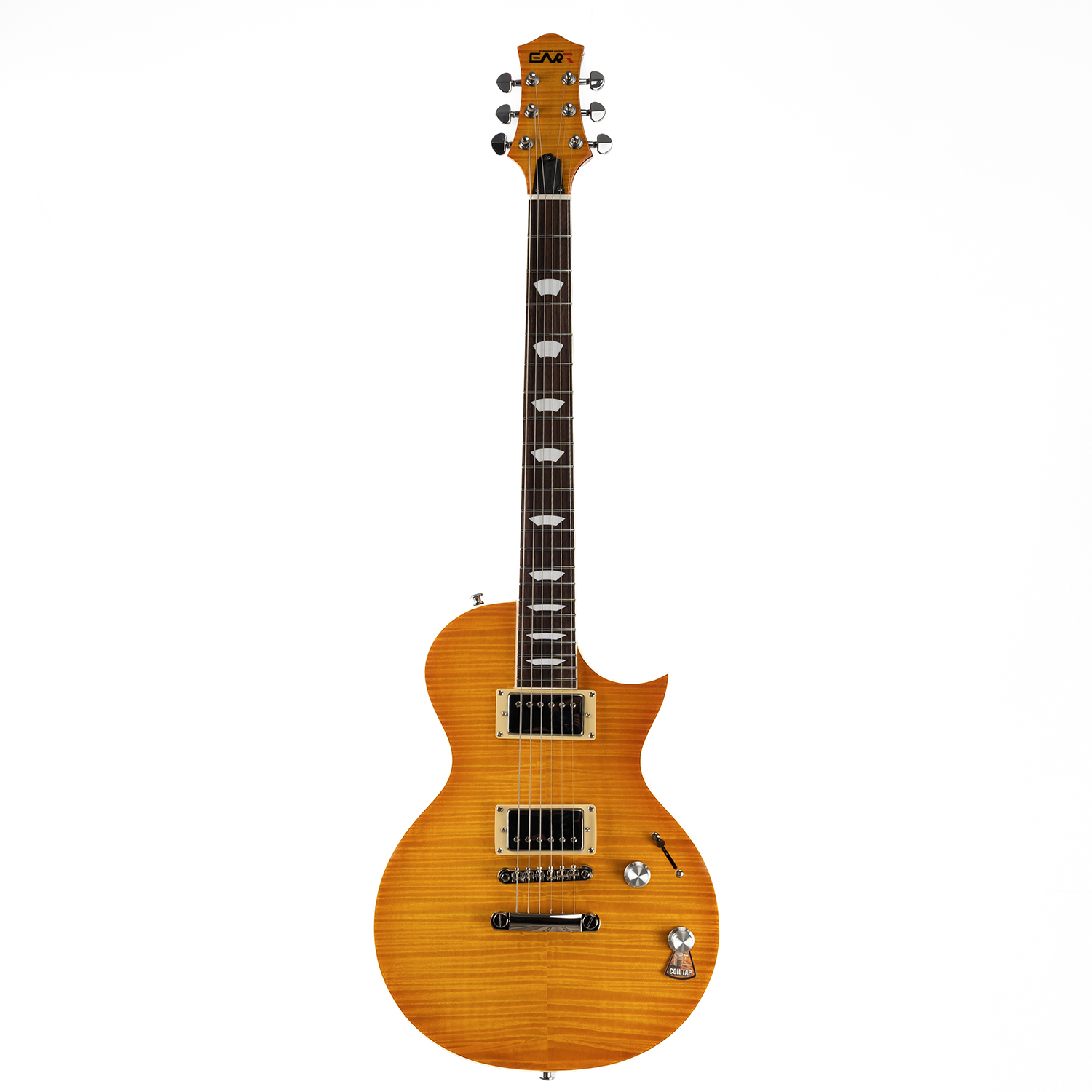 גיטרה חשמלית - Eart Guitars EGLP-620 Upgrade Flame Maple Top Standard Lemon Yellow Electric Guitars