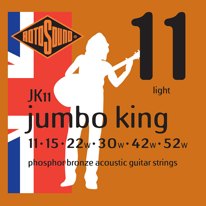 סט מיתרים 0.11 לגיטרה אקוסטית ROTOSOUND JK11