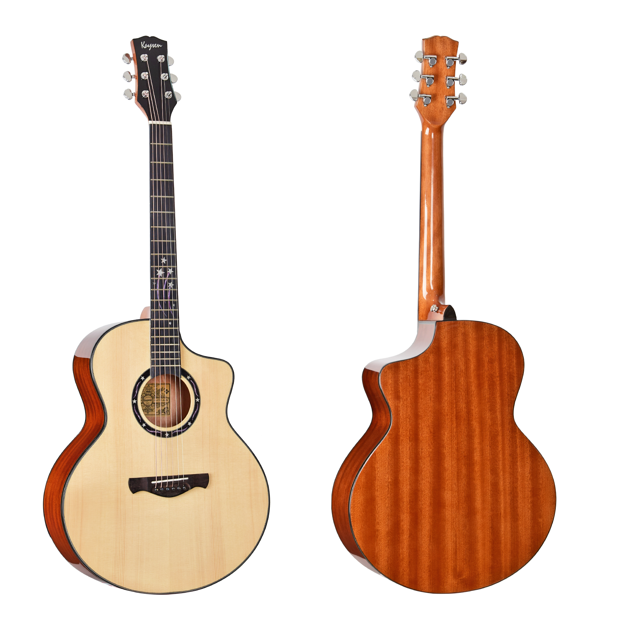 גיטרה אקוסטית מוגברת K-Acoustic guitar solid wood top