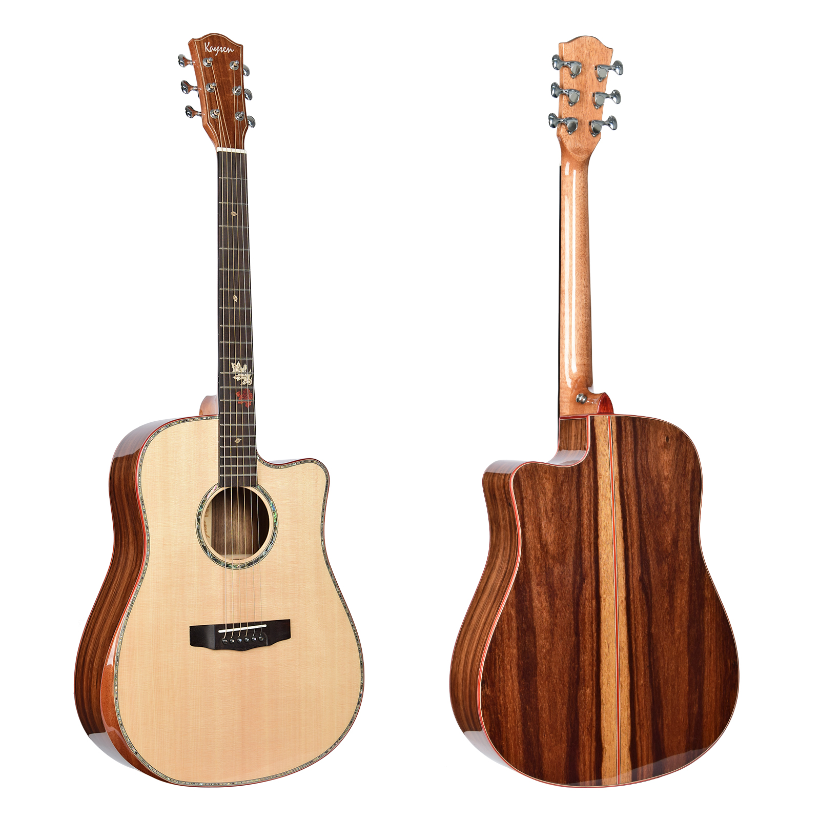 גיטרה אקוסטית מוגברת DC K-H1-41 Electric Acoustic guitar solid wood top