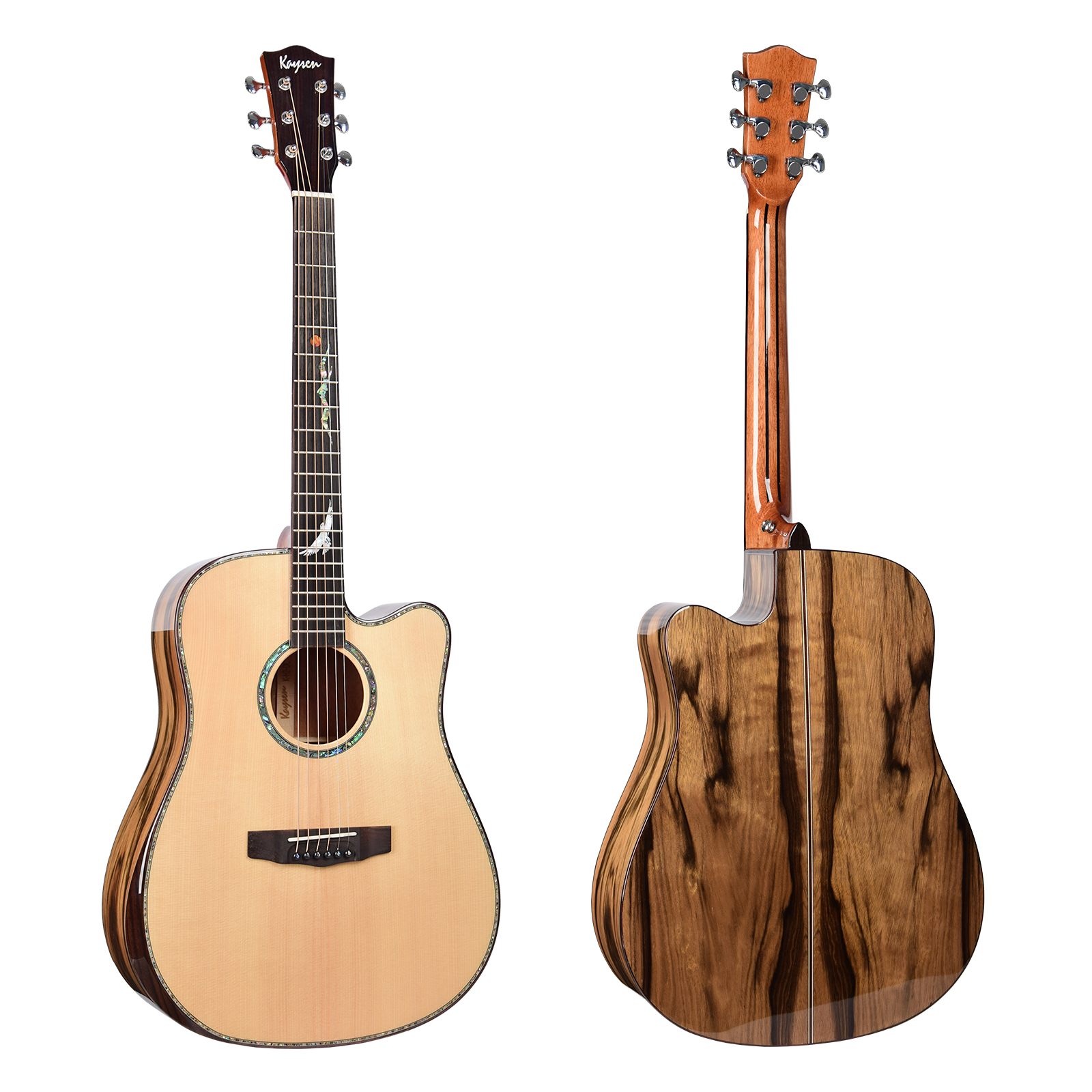 גיטרה אקוסטית מוגברת K-H2-41 Electric Acoustic guitar solid wood top