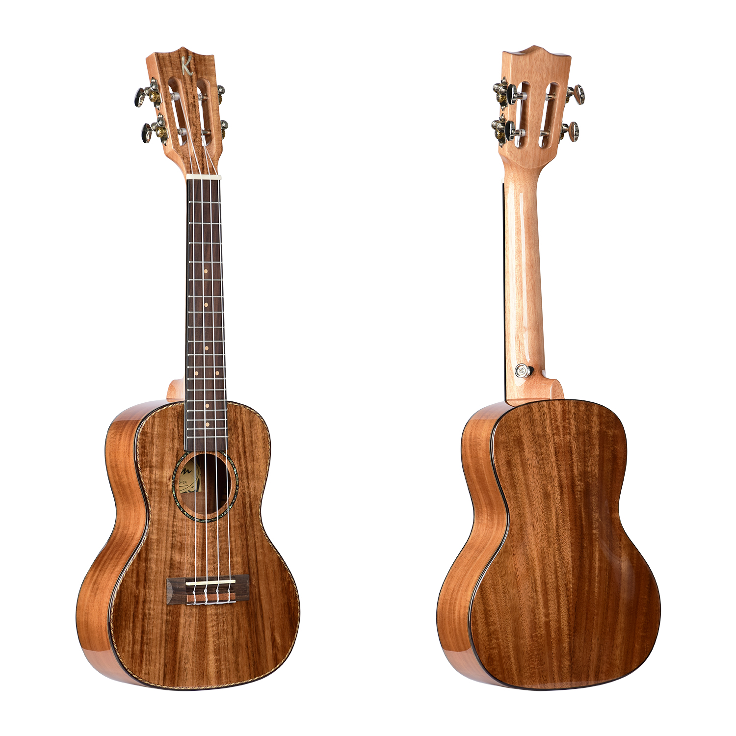 יוקולילי טנור עץ מלא מוגברת Electic acoustic solid Wood Ukulele tenor Solid Top Koa UK-MA9-26