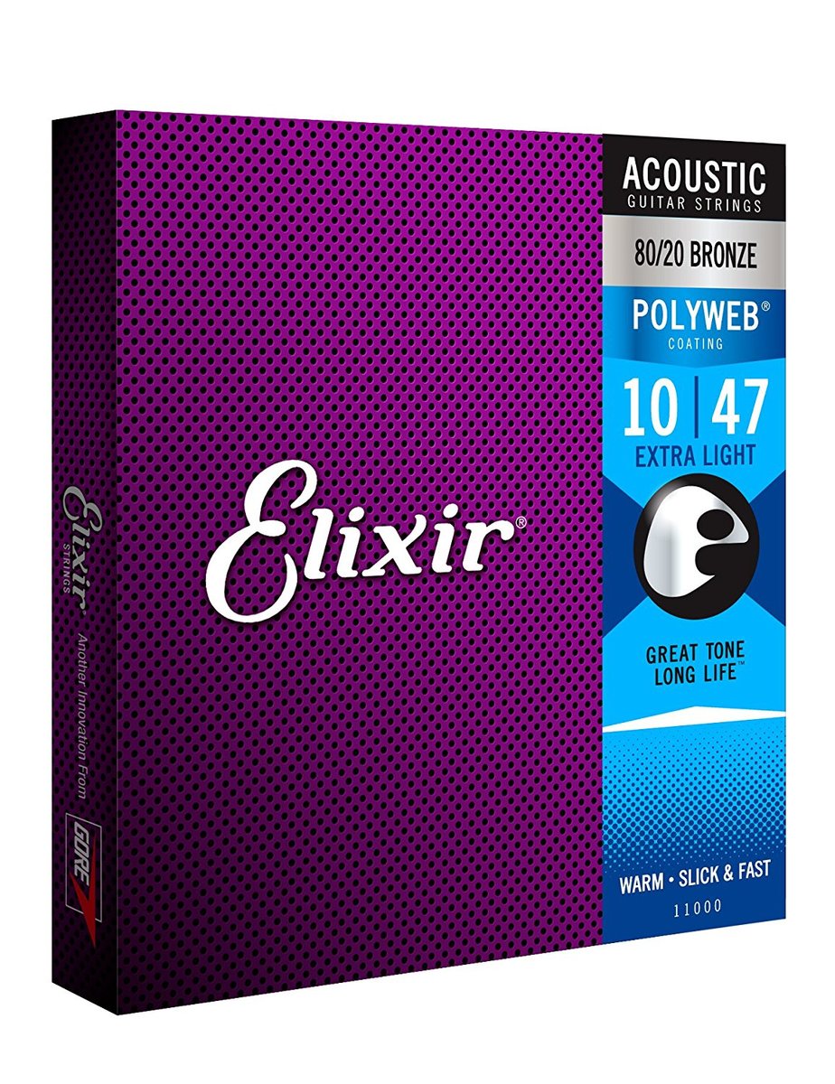 סט מיתרים לאקוסטית 11000 ELIXIR POLYWEB 0.10