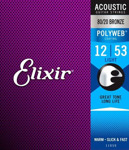 סט מיתרים לאקוסטית 11050 ELIXIR POLYWEB 0.12