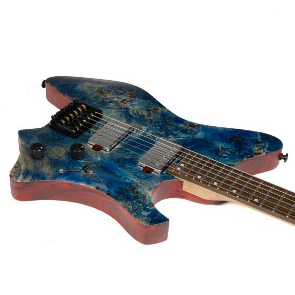 Eart Guitars, GW2 Right Handed Headless Electric Guitars Model Satin Finish, Blue