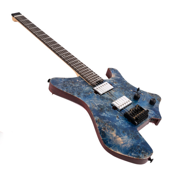 Eart Guitars, GW2 Right Handed Headless Electric Guitars Model Satin Finish, Blue