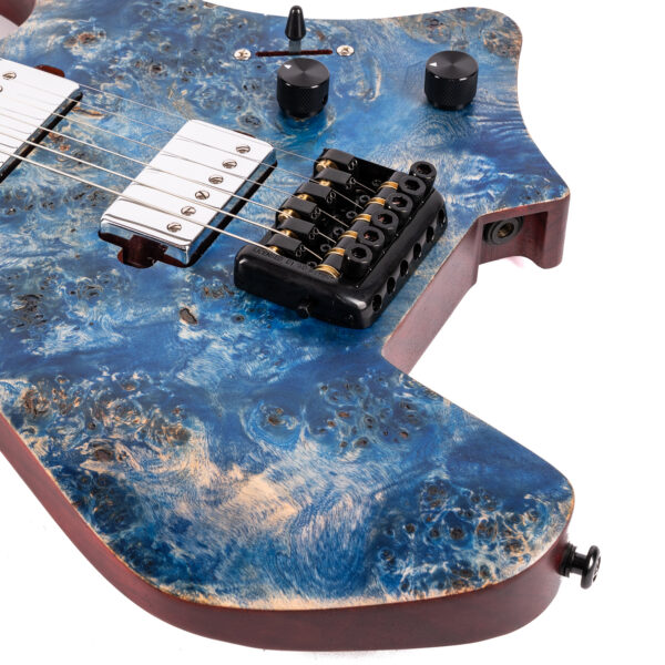 Eart Guitars, GW2 Right Handed Headless Electric Guitars Model Satin Finish, Blue