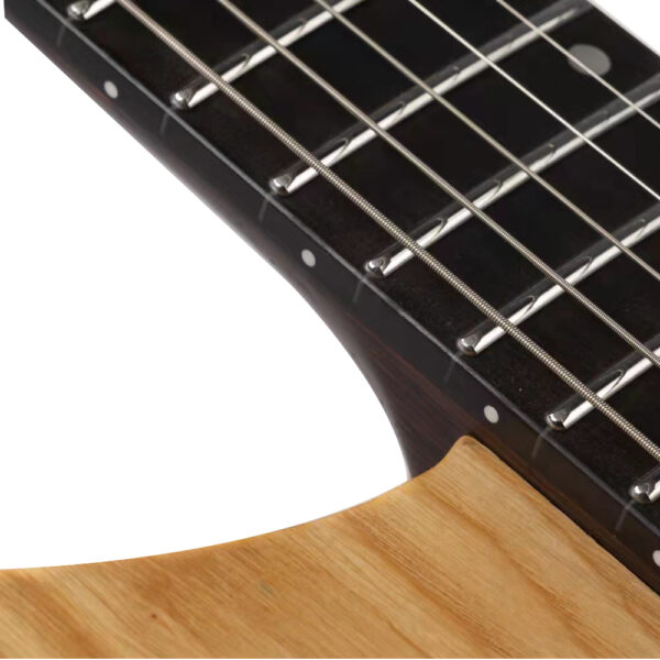 Eart Guitars, GW2-Pro, Roasted Ash Body Headless 3-Way Switch,1 Tone,1 Volume Electric Guitar, Natural