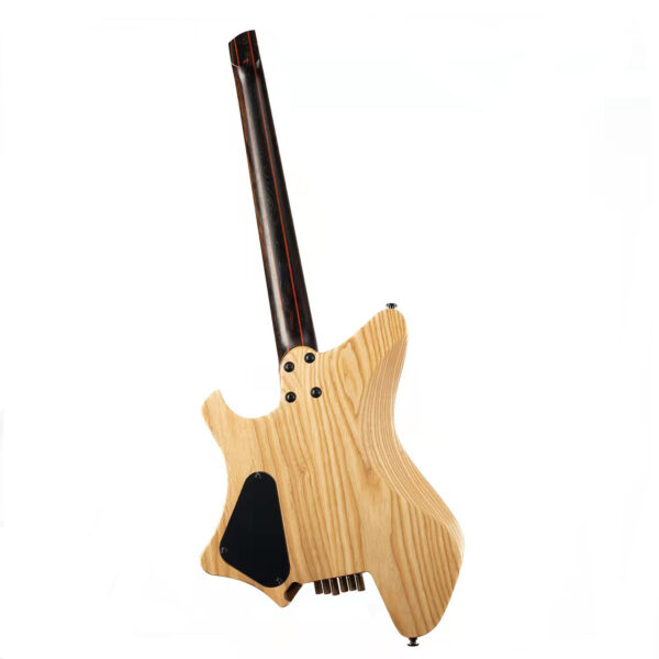 Eart Guitars, GW2-Pro, Roasted Ash Body Headless 3-Way Switch,1 Tone,1 Volume Electric Guitar, Natural