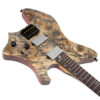 Eart Guitars, GW2 Headless Solid Body Electric Guitar, Right Handed, Compound U To C Shape Neck, Black