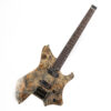 Eart Guitars, GW2 Headless Solid Body Electric Guitar, Right Handed, Compound U To C Shape Neck, Black