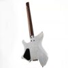 Eart Guitars, GW2-Pro, Roasted Ash Body Wenge Neck Headless Electric Guitar, Trans White