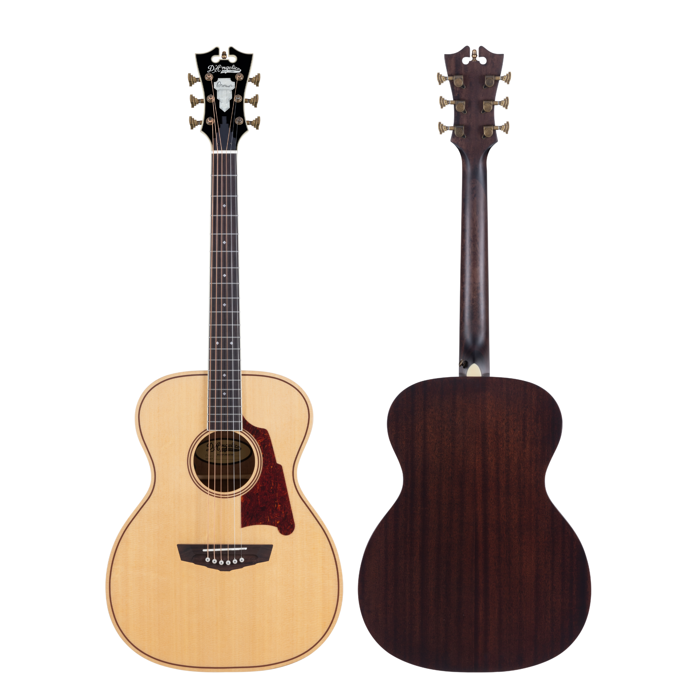 גיטרה אקוסטית מוגברת D'Angelico PREMIER TAMMANY NATURAL CUTAWAY